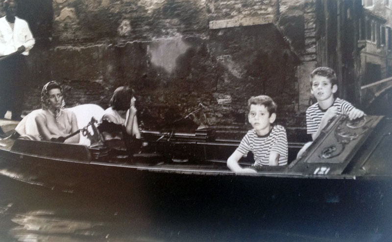 In gondola a Venezia nell'agosto del 1962
